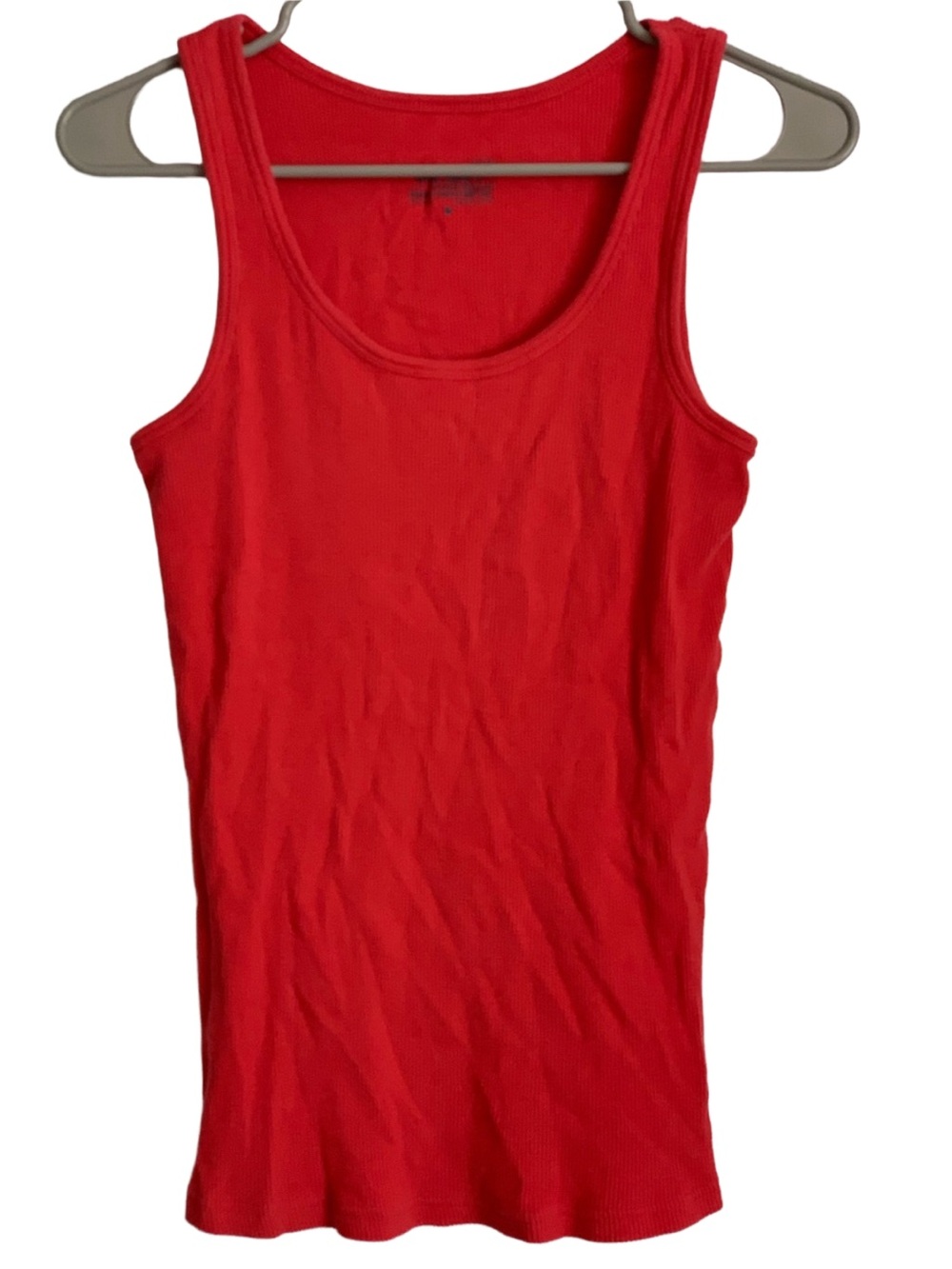 OLD NAVY Women’s Maternity Coral Orange Sleeveless Tank Ribbed Cotton Tee Shirt